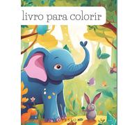 Livro para colorir com 75 desenhos de animais