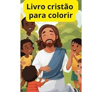Livro para colorir cristão com 75 imagens 3D infantil