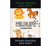 Livro para colorir de animais divertidos