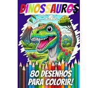 Livro para colorir Dinossauro com 80 Desenhos 3D