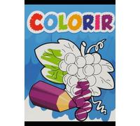 Livro pintar crianças - frutas