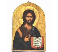 LivuX Icona di Cristo su legno - Icona ortodossa Gesù Cristo 10 x 15 cm - Parete fatta a mano - Decorazione da parete religiosa - Icona cristiana per la casa e la preghiera 1231