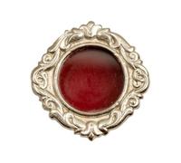 LivuX Mini reliquiario in ottone nichelato - Ø 3,5 cm - Vaso color argento per reliquie - Contenitore sacrale per oggetti devozionali e simboli spirituali 1217