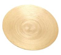 LivuX Piatto candela in alluminio effetto oro opaco - Ø 12,5 cm - Sottobicchiere rotondo bombato per candele fino a 8 cm - Protezione decorativa per mobili e superfici 1212