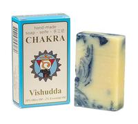 LivuX Sapone Chakra Vishuddha - 5° Chakra del collo - Sapone naturale fatto a mano con eucalipto e menta - 70 g - Vegano & Agitato a freddo - Rinfrescante & Chiarificante 1280