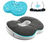 Liwankaqi Cuscino a ciambella, in memory foam, per dolori al coccige, alleviare la pressione con rivestimento lavabile