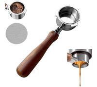 Liwankaqi Portafiltro da 51 mm, doppio beccuccio a 3 orecchie, compatibile con filtro a disco, compatibile con macchina espresso DeLonghi EC680/EC685