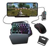 Liwankaqi Set tastiera e mouse, tastiera e mouse Convertitore Connessione cablata Bluetooth 5. 0 uscita supporto connessione 5V/2A per Android e iOS System, Blac