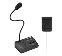 LiwCho Citofono a doppia direzione, sistema di altoparlanti per finestre, microfono di intercomunicazione anti-interferenza, per affari, banche, uffici, ospedali, banconi, negozi, stazioni, scuole