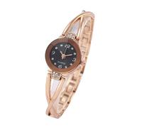 LIWEARE Orologio da polso alla moda, piccolo quadrante al quarzo per il tempo libero popolare orologio da polso femminile eleganti orologi, oro rosa e nero.