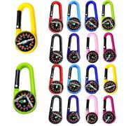 Liwein 12pcs Moschettone Bussola,Moschettone Porta Bottiglia Alluminio con la Bussola Multifunzione Portatile Portachiavi per Campeggio Escursionismo Arrampicata Viaggiare (12) (20)