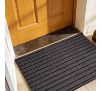LIWEIREN Zerbino Ingresso 65 x 100 cm Lavabile, Resistente Allo Sporco Tappeto Antisporco per Porta D Ingresso Lavabile in Lavatrice per Cane, Porta, Corridoio, Grigio