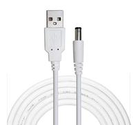 Liwinting 2m Cavo Adattatore di Alimentazione USB DC Barrel JACK 5V Caricatore 5.5mm x 2.1mm - Bianco