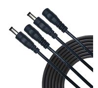 Liwinting 2pcs 1m DC Spina Cavo di Estensione 2,5mm x 5,5mm Maschio a Femmina Connettore per Adattatore di Potenza, Fotocamera CCTV Potenza, e più - Nero
