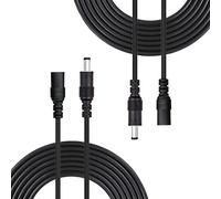 Liwinting 2pcs 3 metri Cavo di Prolunga DC Maschio a Femmina Cavo di Alimentazione del Connettore 12V 2,1 mm x 5,5 mm per Adattatore di Potenza, LED, Fotocamera CCTV Potenza, Monitor e più - Nero