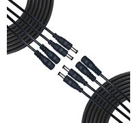 Liwinting 4pcs 3m DC spina cavo di estensione 2,5mm x 5,5mm maschio a femmina connettore per adattatore di potenza, fotocamera CCTV potenza, e più - Nero