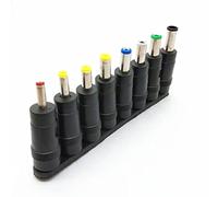 Liwinting adattatore di alimentazione universale da 8 pezzi 5.5x2.1mm connessione CC a 8 plug adattatore adattatore a spina cava CC per laptop e notebook