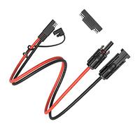 Liwinting Cavo Adattatore da Pannello Solare a SAE Cavo di Prolunga Maschio da Cavo di Alimentazione Maschio da SAE a Solare da 60cm con Connettore di Inversione di Polarità SAE 10AWG