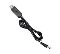 Liwinting Cavo di alimentazione da CC a USB 12V Cavo adattatore a spina cava da 5,5 x 2,1 mm CC maschio per ventilatore altoparlante Bluetooth Luce LED altoparlante router 1 m Nero