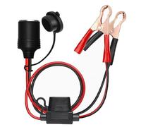 Liwinting Cavo di prolunga per accendisigari 12V/24V Cavo clip per batteria auto 0,6m Presa di corrente Adattatore con protezione fusibile 16 AWG 15A