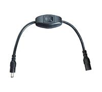 Liwinting DC ON/OFF Cavo con Interruttore 20AWG, Interruttore DC Jack da 5,5 mm x 2,1 mm Maschio a Spina Femminile, Nero