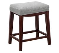 LIWLLIUA 30x40cm Fodera/Copri Coprisgabello Quadrato con Elastico Sgabelli da Bar Rettangolare Coprisedili Lavabili per Cucina Sgabello Sedia Pianoforte Panca Sedile Protezione,Light Gray,Set of 1