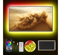 Liwqolx LED Lights for TV, 1 metro RGB TV Lights Backlight Behind for 32-50 Inch, 30 LED/Metro，Music Sync Bluetooth APP and Remote Control TV LED Strip Lights per Computer, TV
