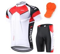 Lixada Abbigliamento Ciclismo Uomo Asciugatura Veloce Maglia Manica + Pantaloncini Abbigliamento da Ciclismo Abbigliamento Sportivo da Equitazione
