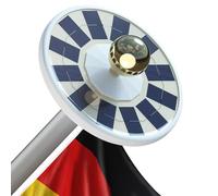 Lixada Asta solare con 128 LED per bandiera/asta per bandiera/luce solare impermeabile per la maggior parte delle bandierine da 4,5-7,6 m per illuminazione notturna