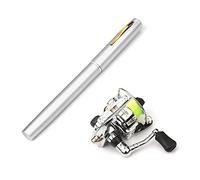 Lixada Attrezzatura da pesca, 1 m/1,4 m/1,6 m, pieghevole, per canna da pesca, set mini penna, 7 colori a forma di piuma piegata, canna da pesca con ruota a rulli