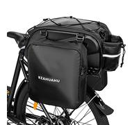 Lixada Borsa da bicicletta per portapacchi 3 in 1, con 2 tasche laterali sospese, impermeabile, portapacchi, borsa posteriore