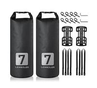 Lixada Borsa per forcella da bici 3L/7L impermeabile roll top per bicicletta, Nero