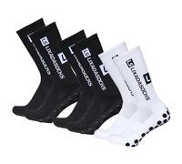 Lixada Calzini da calcio per bambini, da uomo, unisex, per sport all'aria aperta, a compressione, elasticizzati, sportivi, da calcio, antiscivolo, con manici, 3/6 paia (39-46)