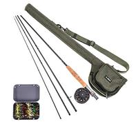 Lixada Canna da pesca a mosca e mulinello Combo con borsa per il trasporto (set da pesca a