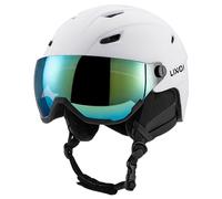 Lixada Casco da sci con visiera, traspirante, per uomo e donna, taglia regolabile, circonferenza della testa 55-61 cm, ideale per sci, snowboard e molto altro ancora