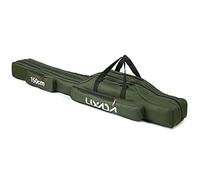 Lixada - Custodia per canna da pesca a 3 strati, in tessuto Oxford, portatile, pieghevole, per canna da pesca (90 cm/120 cm/150 cm)