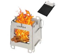 Fornello da Campeggio Portatile, Pieghevole, a Legna, Leggero, con Custodia