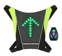 Lixada Gilet Indicatori di Direzione a LED, Gilet LED con Bande Catarifrangenti Ricaricabile USB, Telecomando Giubbotto Riflettente Regolabile per Ciclismo, Fare Correre, Gli Stili Sono Opzionali