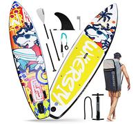Lixada Gonfiabile Stand Up Paddleboard SUP Board Tavola da Surf SUP Spessa 6 Pollici Set da Surf con Paddleboard Pinna da Surf Pompa di gonfiaggio con guinzaglio Arrotolato e Borsa Il Trasporto