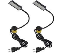 Lixada Lampada a LED per macchina da cucire, 30 luci a LED, con base magnetica, per tutte le macchine da cucire, colore nero, 2 pezzi