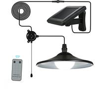 Lixada Lampada a Sospensione Esterna a Soffitto 3W a 4 LED con Lampada a Sospensione 250lm con Telecomando per Giardino Patio Lampadario Solare La Luce Solare Lampada a Distanza