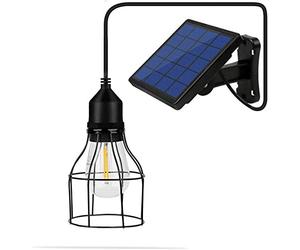 Lixada Lampada a sospensione solare E27, luce sensibile IP65, per giardino, cortile, terrazzo, balcone