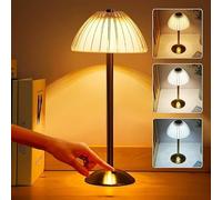 Lixada Lampada da Tavolo Senza Fili, Dimmerabile Abat Jour da Comodino Cristallo,3 Colori Lampada LED Ricaricabile Lampada da Comodino, Camera, Salotto, Ufficio, Bar, Ristoranti Lampada da Tavolo