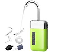 Lixada Mini pompa ad aria portatile per esterni, pompa ad ossigeno con tubo di pietra d'aria, sensore 3 in 1, ricarica USB, automatica, pompa di ossigeno multifunzione, illuminazione a LED per la