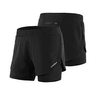 Lixada Pantaloncini da Corsa 2 in 1 da Donna ad Asciugatura Rapida, Traspiranti, per Allenamento Attivo