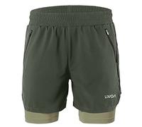 Lixada Pantaloncini da Corsa Uomo 2 in 1 ad Asciugatura Rapida Traspirante Esercizio Allenamento Attivo Pantaloncini da Jogging Maratona Sport con Tasche Senza Tasche 10 Colori S-XXL