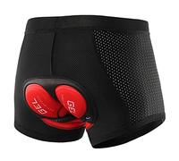 Lixada Pantaloni Corti da Ciclismo in Silicone, Traspiranti con Gel 5D per Unisex Adulto (Grande (L), Nero)