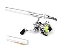 Lixada Set di Mulinelli da Pesca Tascabili Collassabile 1m/1,4m, Mini Canna da Pesca Telescopica + Mulinello da Spinning Leggero per Principianti Bambini Viaggiare a Pesca