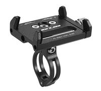 Lixada Universale Supporto per Telefono Regolabile Bici di Supporto GPS Staffa Cradle Clamp per Mountain Bike (nero)