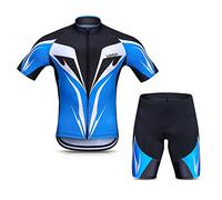 Lixada Uomini MTB Abbigliamento Ciclismo Set Tuta Traspirante Quick Dry Manica Corta Camicia Equitazione con Gel Ispessimento Pantaloncini MTB Abbigliamento Set
